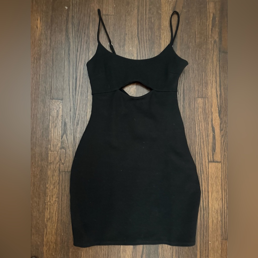 Aqua Black Dress XS, bodycon little black dress with spaghetti straps🖤